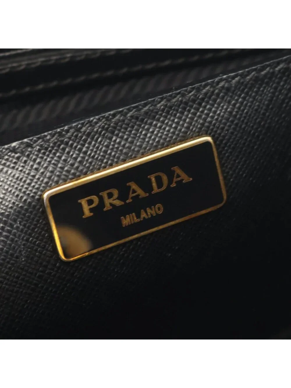 Prada Tote Galleria 2-Way Black Ivory Saffiano Leather Large Handbag